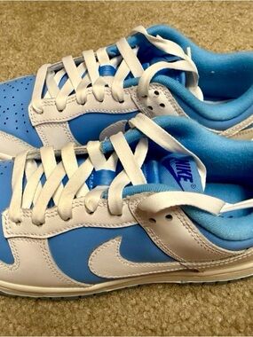 Nike Low Top Sneakers in White and Light Blue